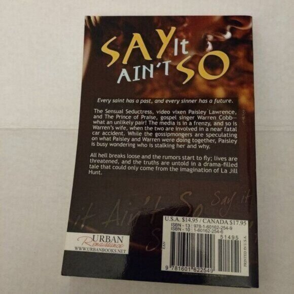 SAY IT AIN'T SO BY LA JILL HUNT-PAPERBACK BOOK - Picture 2 of 2